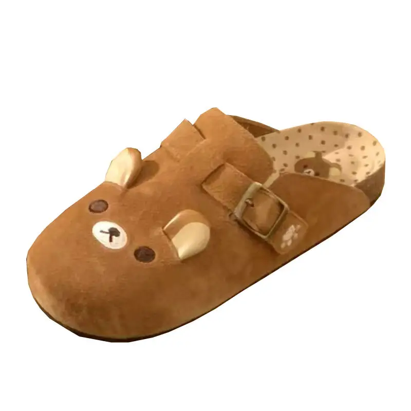 Women's Cute Bear Toe Birkenstock Slippers Brown 2025 - Image 7