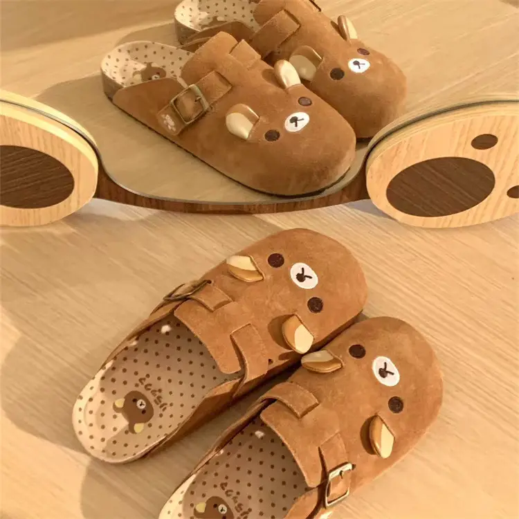 Women's Cute Bear Toe Birkenstock Slippers Brown 2025 — feature 3