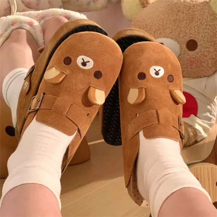 Women's Cute Bear Toe Birkenstock Slippers Brown 2025 — feature 5