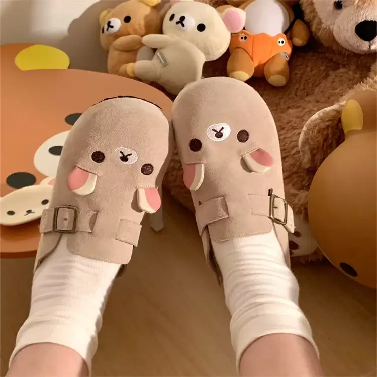 Women's Cute Bear Toe Birkenstock Slippers Brown 2025 — feature 6