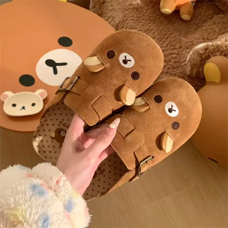 Women's Cute Bear Toe Birkenstock Slippers Brown 2025 — feature 9