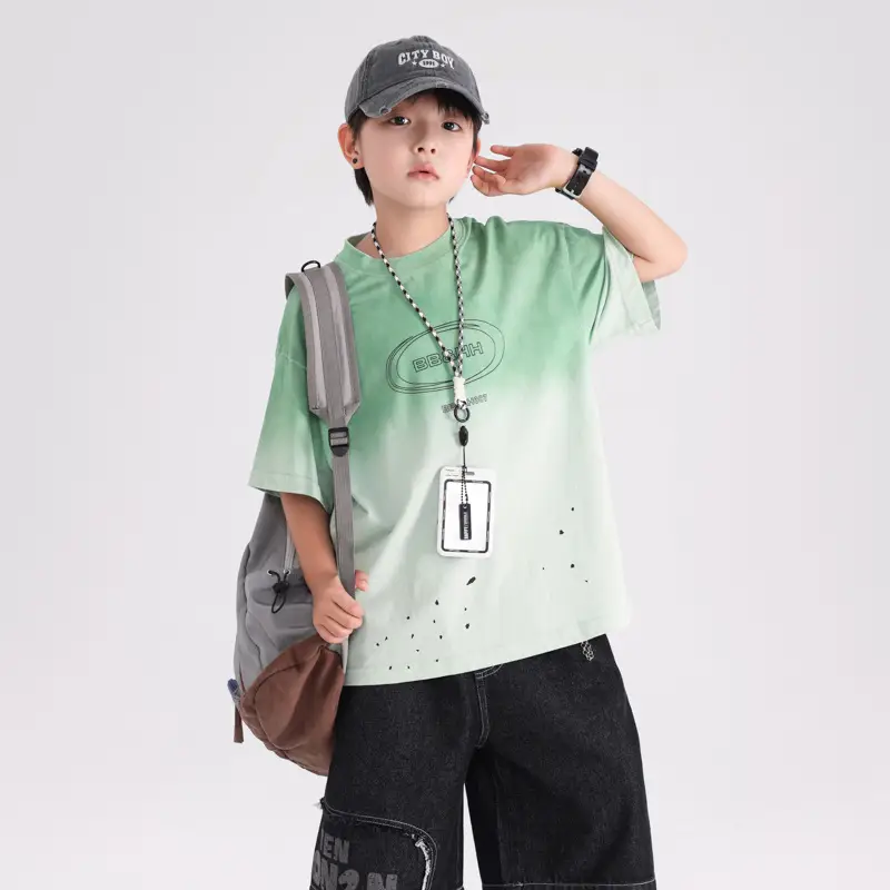 Boys Purple Gradient Cotton T-Shirt 2026 - Image 5