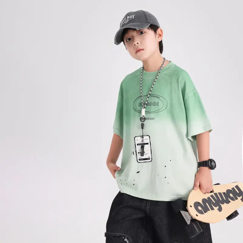 Boys Purple Gradient Cotton T-Shirt 2026 - Image 6