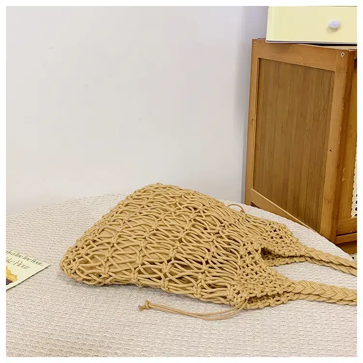 White Hand-Woven Large Shoulder Bag for Women — feature 23