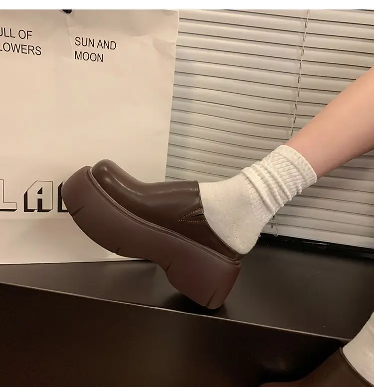 Trendy Thick-Soled Height-Increasing Slippers for Women 2025 Spring and Autumn New Popular Outdoor Ultra-High Heel Mule Slippers — feature 8