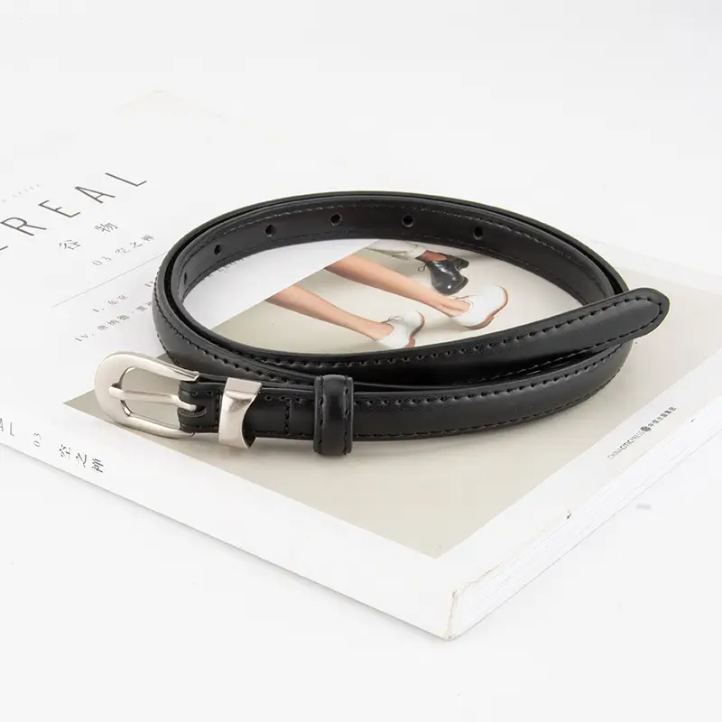Women's Brown Leather Crossbody Belt with Buckle