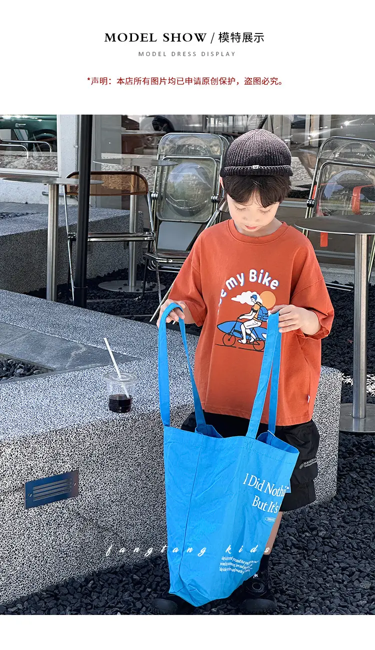 Kids Blue Beach Print Cotton T-Shirt 2025 — feature 10