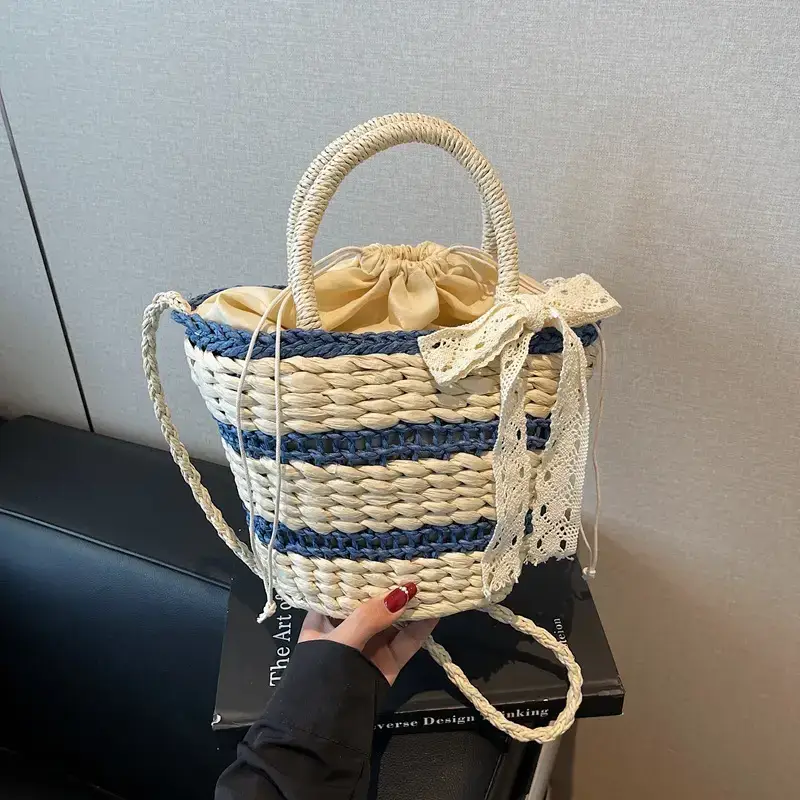 Women's Straw Woven Crossbody Bag Niche Summer Design