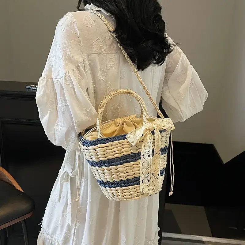 Women's Straw Woven Crossbody Bag Niche Summer Design