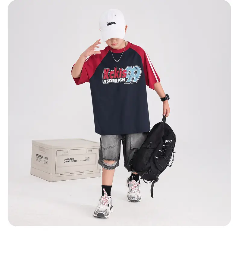 Boys T-Shirt Yellow Black 2025 Kids Summer Loose Fit — feature 16
