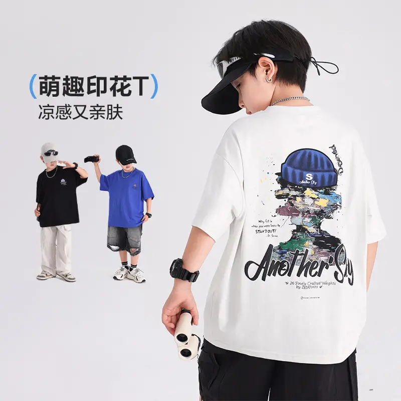 Boys Blue Graffiti T-Shirt 2026 Kids Summer - Image 6
