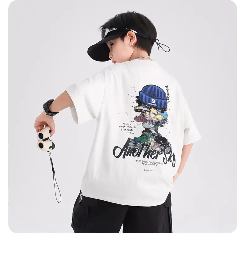Boys Blue Graffiti T-Shirt 2026 Kids Summer — feature 12