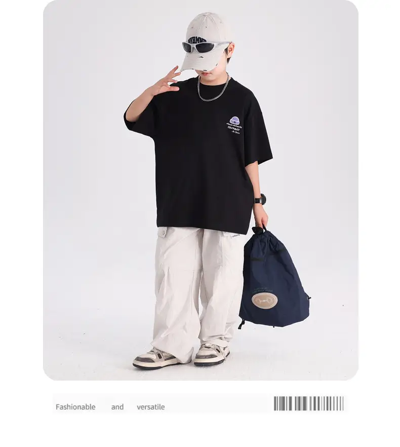 Boys Blue Graffiti T-Shirt 2026 Kids Summer — feature 13