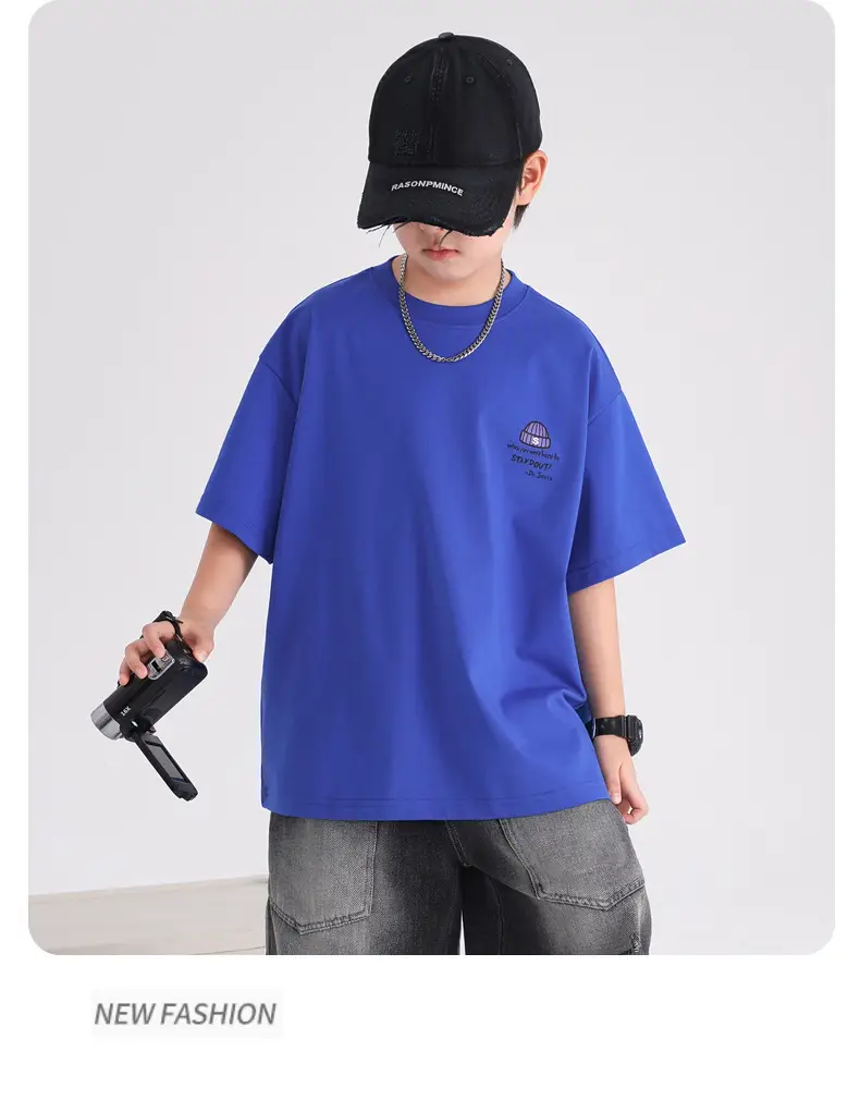 Boys Blue Graffiti T-Shirt 2026 Kids Summer — feature 17