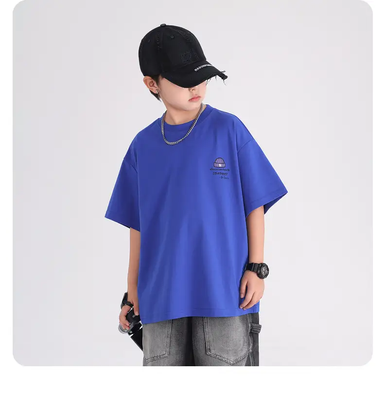 Boys Blue Graffiti T-Shirt 2026 Kids Summer — feature 18