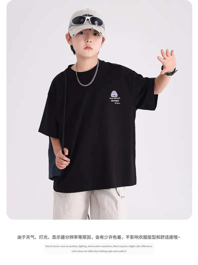Boys Blue Graffiti T-Shirt 2026 Kids Summer — feature 8