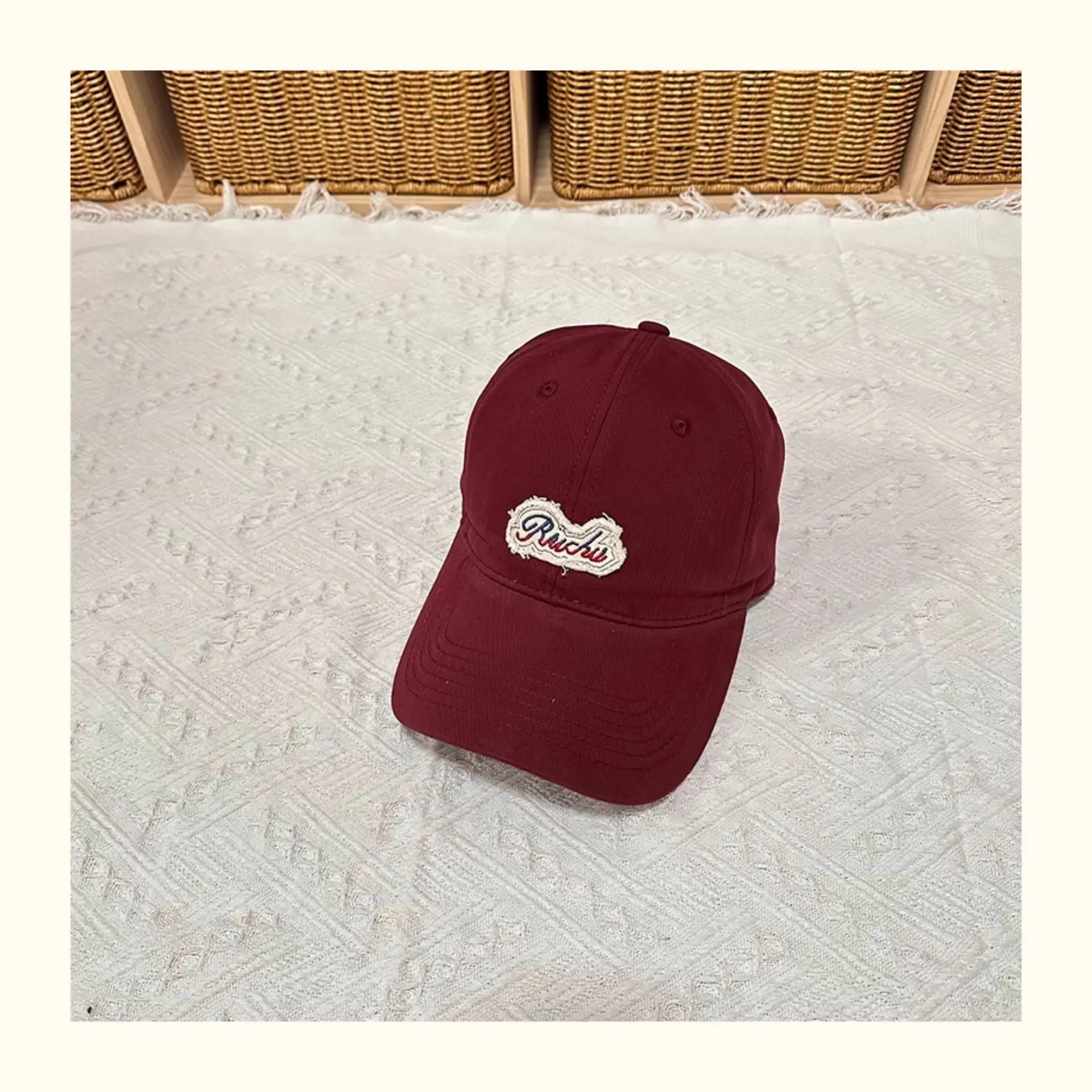 Women Baseball Cap with Letter Embroidery White — feature 10