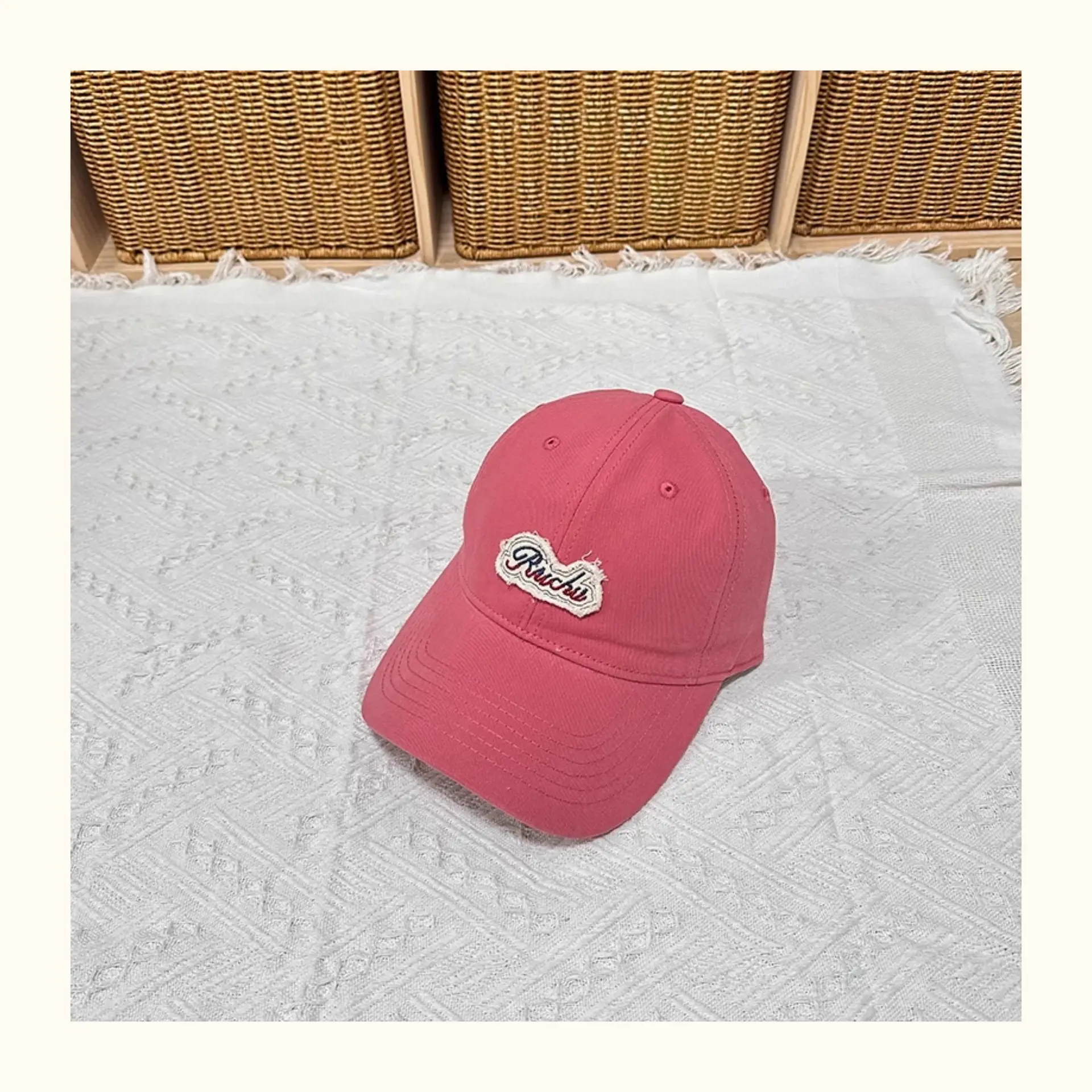 Women Baseball Cap with Letter Embroidery White — feature 13