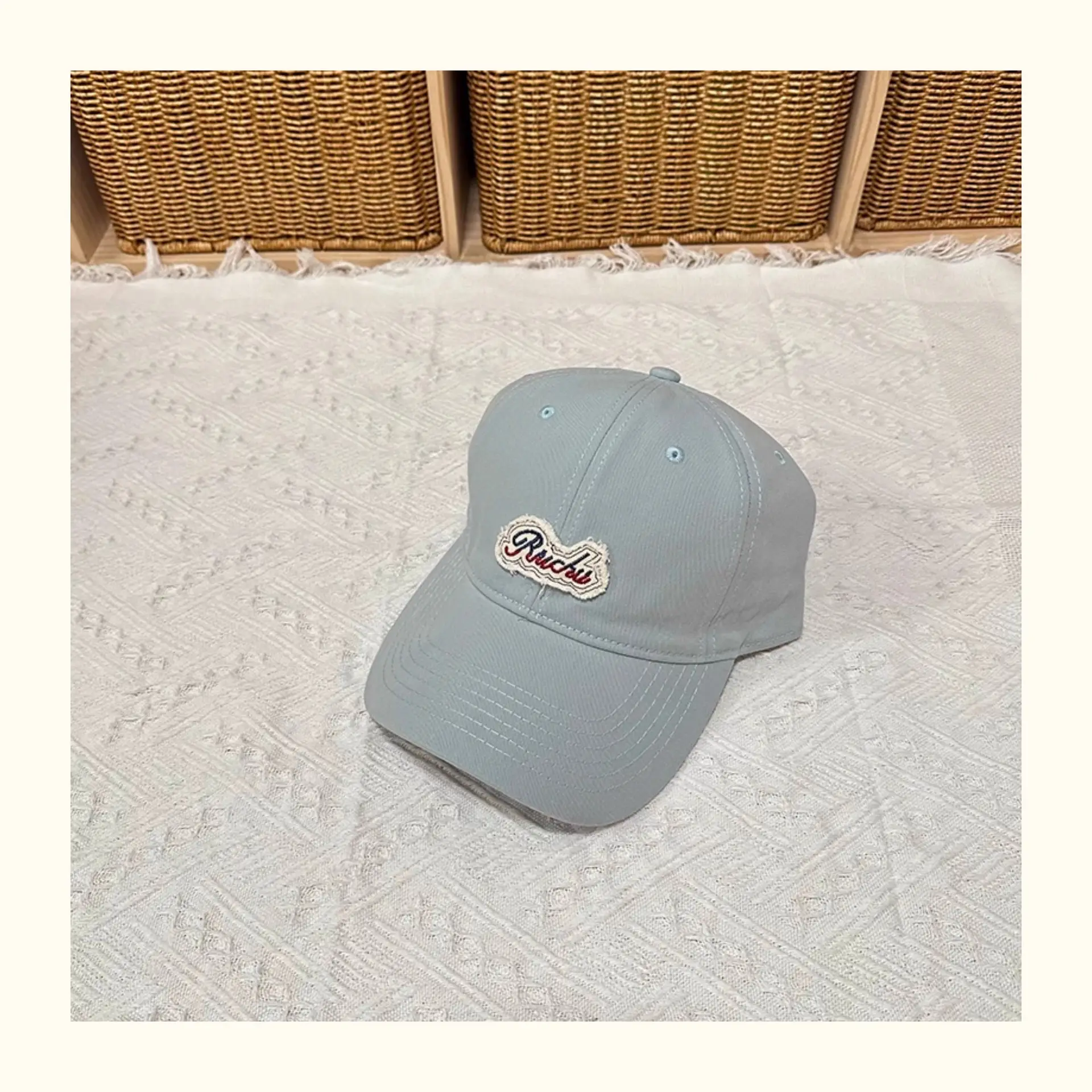 Women Baseball Cap with Letter Embroidery White — feature 8