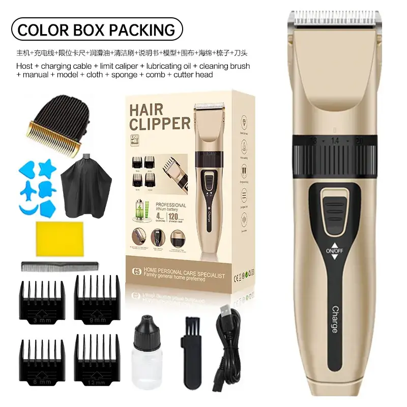Electric Hair Clipper with 12 Blades Set - Image 3