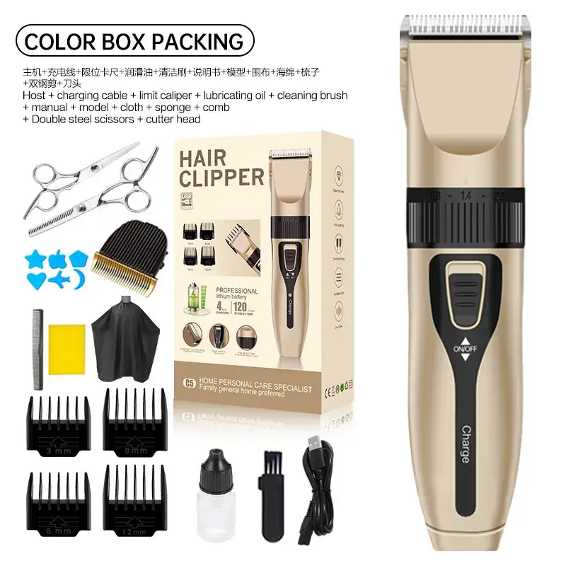 Electric Hair Clipper with 12 Blades Set - Image 5