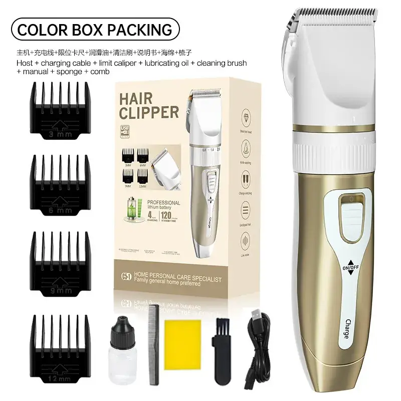 Electric Hair Clipper with 12 Blades Set - Image 6
