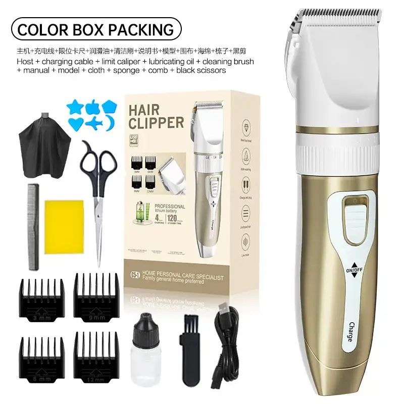 Electric Hair Clipper with 12 Blades Set - Image 7