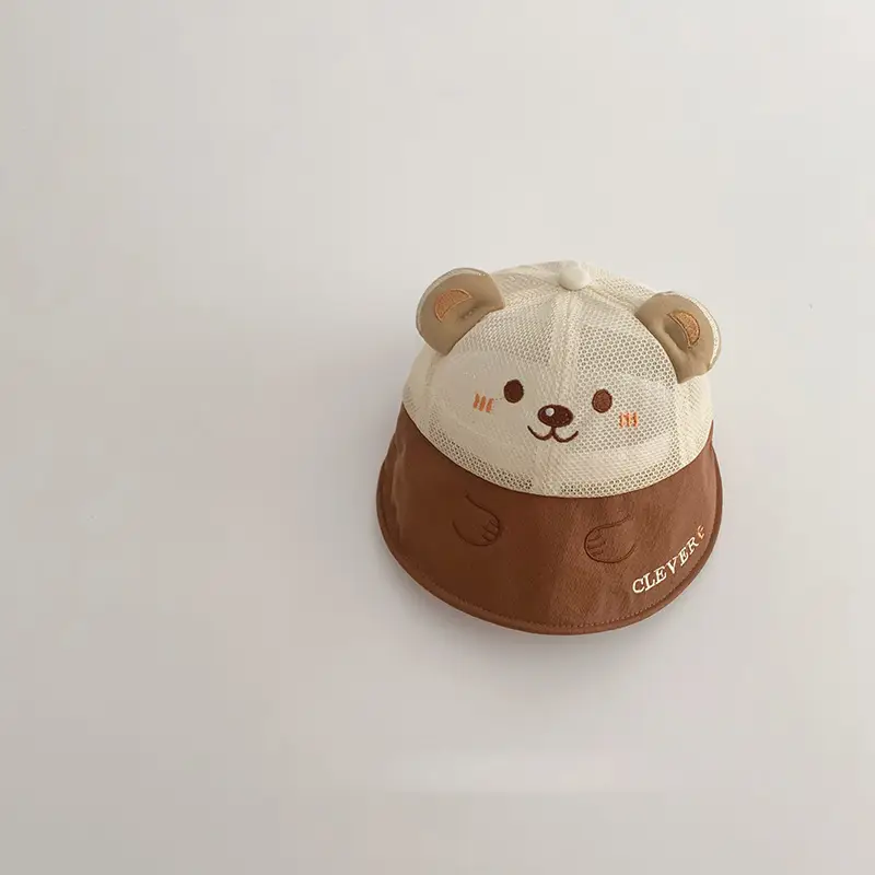 Baby Mesh Sun Hats Brown Beige Blue Peaked Cap — feature 8