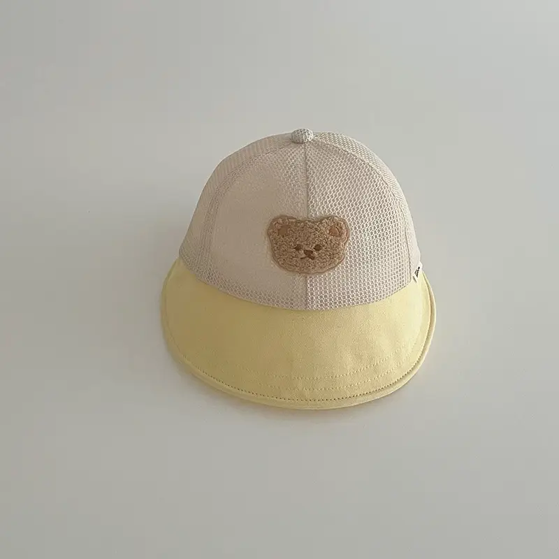 Baby Mesh Sun Hats Brown Beige Blue Peaked Cap - Image 14