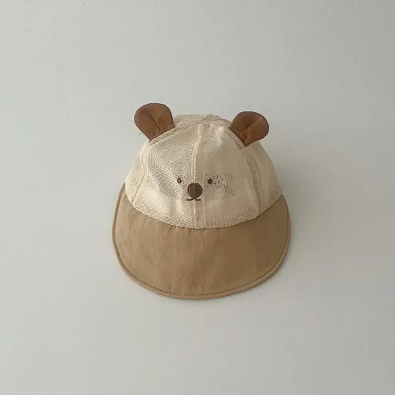 Baby Mesh Sun Hats Brown Beige Blue Peaked Cap - Image 17