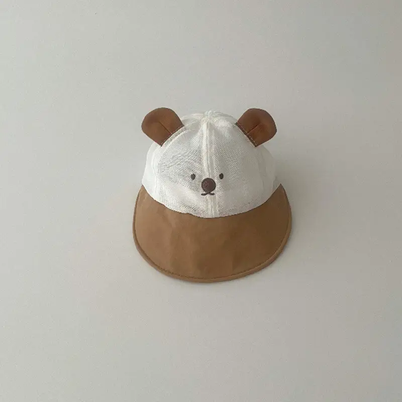 Baby Mesh Sun Hats Brown Beige Blue Peaked Cap - Image 18