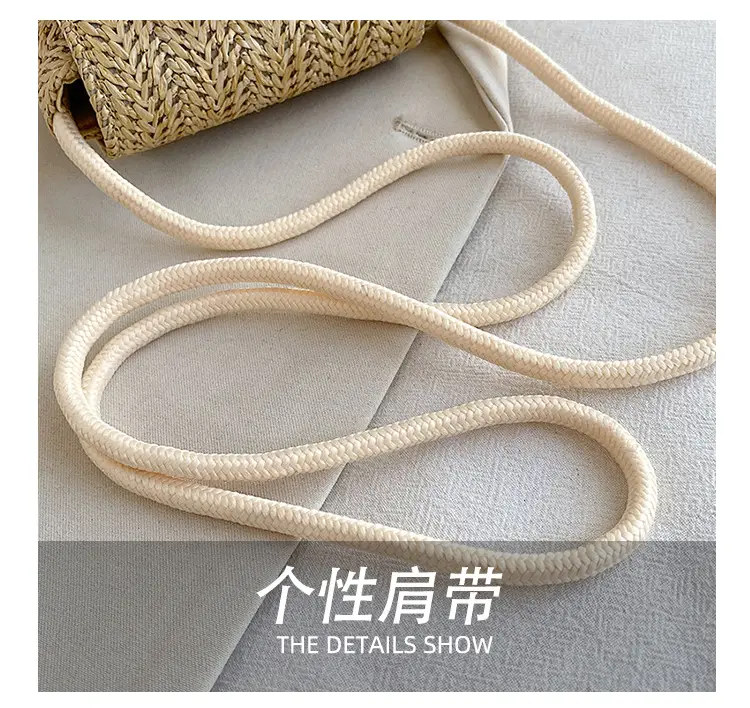 Women's Straw Flower Crossbody Bag Beige — feature 4