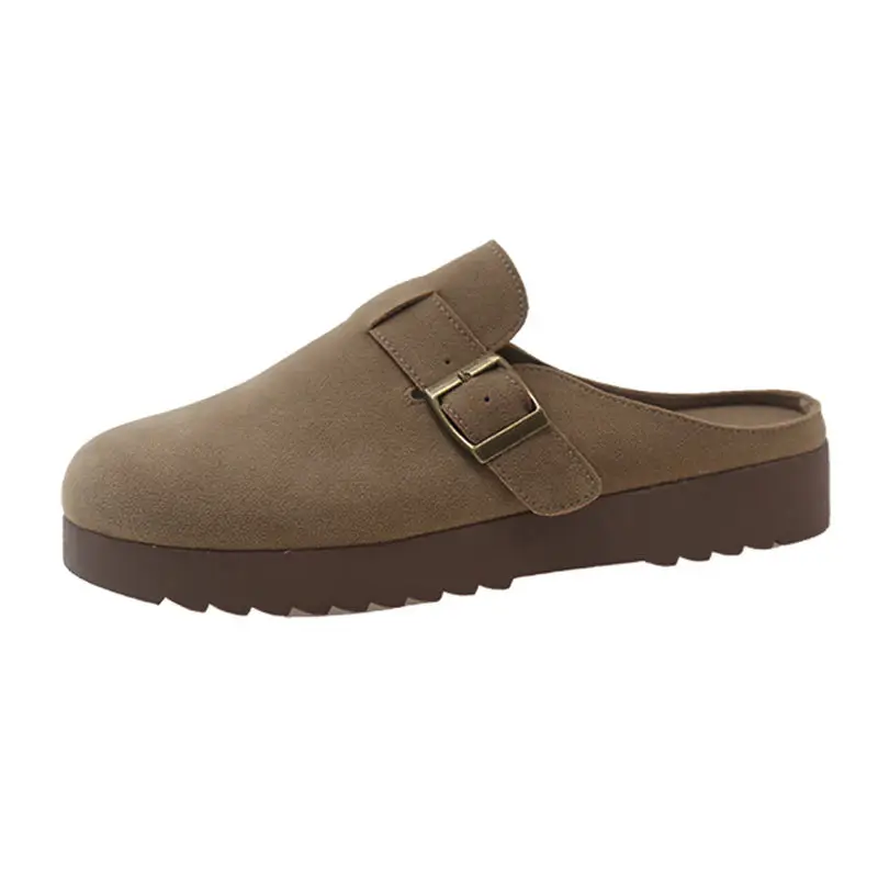 Retro Thick-Soled Versatile Toe-Cap Half Slippers for Women 2025 Spring and Summer New Soft-Soled Comfortable Non-Slip Birkenstock Slippers - Image 7