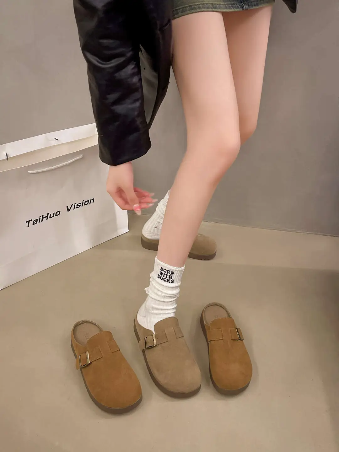 Retro Thick-Soled Versatile Toe-Cap Half Slippers for Women 2025 Spring and Summer New Soft-Soled Comfortable Non-Slip Birkenstock Slippers — feature 11