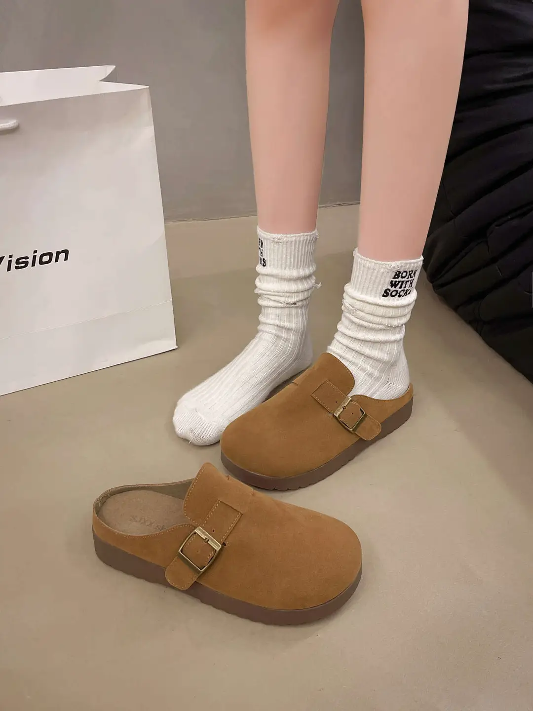 Retro Thick-Soled Versatile Toe-Cap Half Slippers for Women 2025 Spring and Summer New Soft-Soled Comfortable Non-Slip Birkenstock Slippers — feature 13