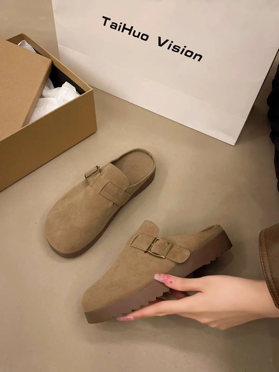 Retro Thick-Soled Versatile Toe-Cap Half Slippers for Women 2025 Spring and Summer New Soft-Soled Comfortable Non-Slip Birkenstock Slippers — feature 22