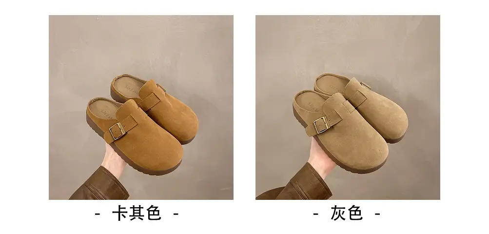 Retro Thick-Soled Versatile Toe-Cap Half Slippers for Women 2025 Spring and Summer New Soft-Soled Comfortable Non-Slip Birkenstock Slippers — feature 29