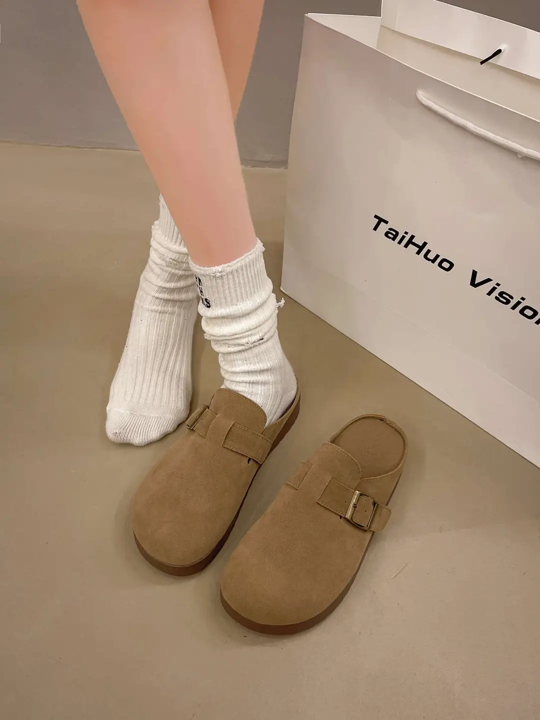 Retro Thick-Soled Versatile Toe-Cap Half Slippers for Women 2025 Spring and Summer New Soft-Soled Comfortable Non-Slip Birkenstock Slippers — feature 7
