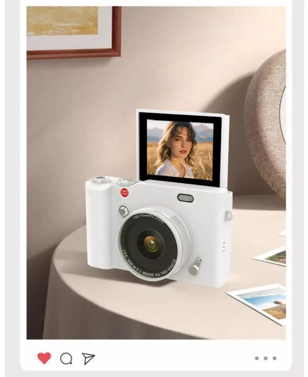 New student camera retro CCD HD flip screen entry-level SLR camera 4K high pixel dual camera light — feature 9