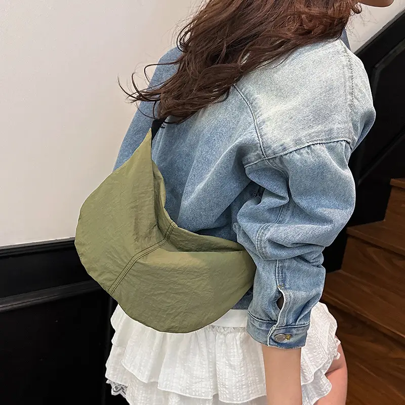 Olive Green Japanese Style Crossbody Bag for Women - Image 6