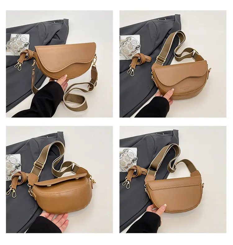 Women's Crossbody Bag Tan Leather 2025 Summer — feature 11