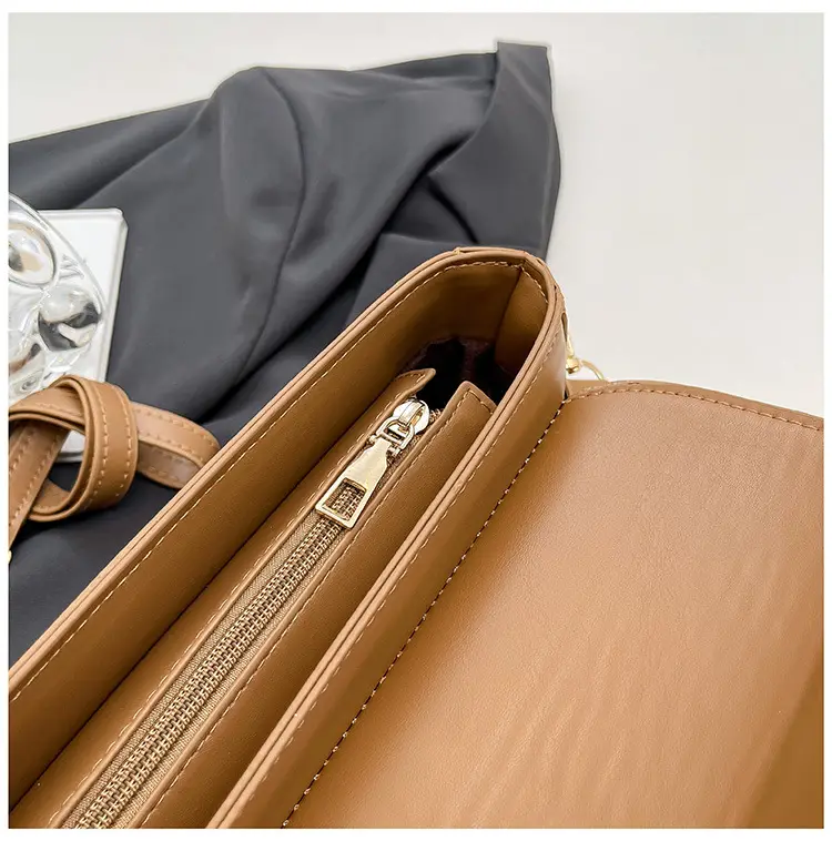 Women's Crossbody Bag Tan Leather 2025 Summer — feature 29