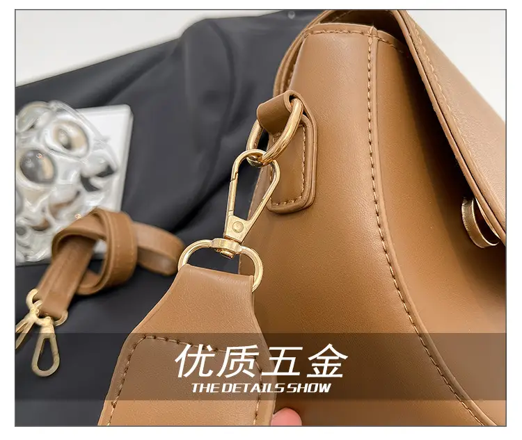 Women's Crossbody Bag Tan Leather 2025 Summer — feature 6