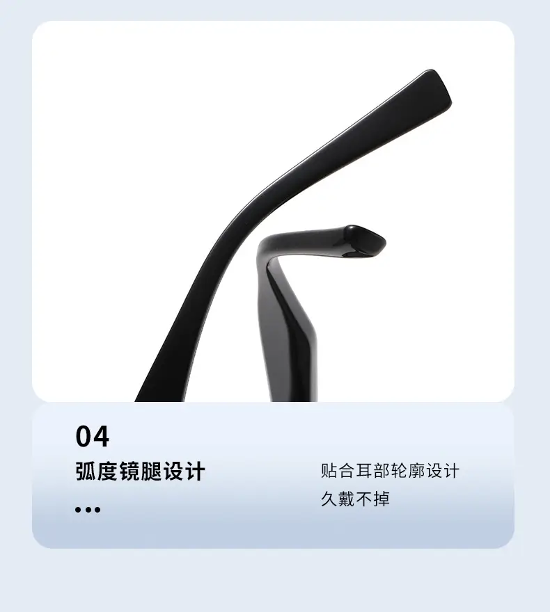 Women Anti-UV Concave Sunglasses Black β feature 9