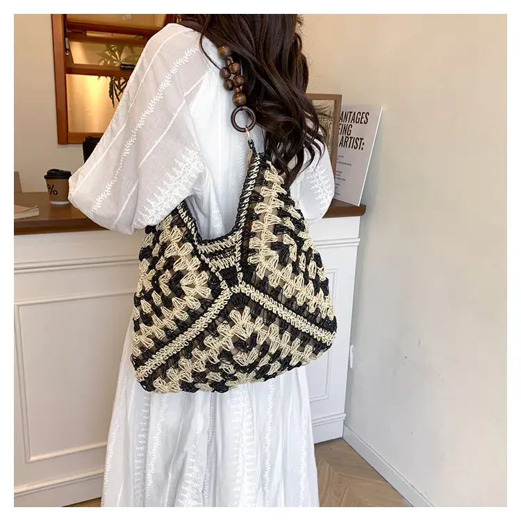 Korean Style Cross-Corridor Straw Bag Large Capacity — feature 13