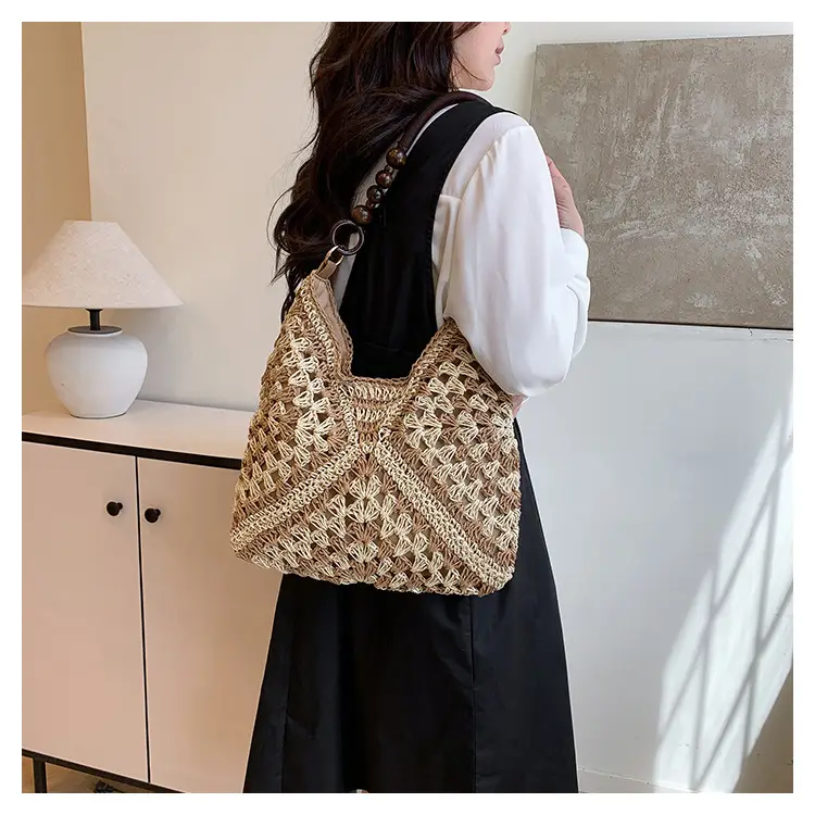 Korean Style Cross-Corridor Straw Bag Large Capacity — feature 17