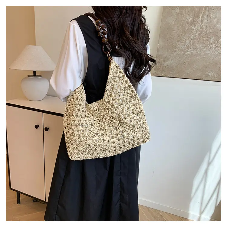 Korean Style Cross-Corridor Straw Bag Large Capacity — feature 21