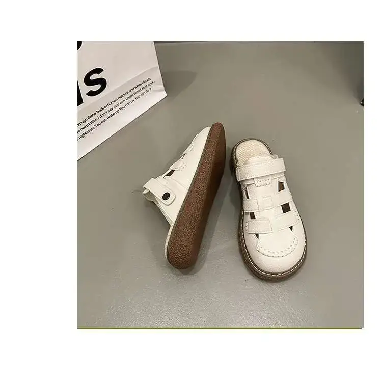 Women White Leather Roman Sandals 2025 Summer — feature 16