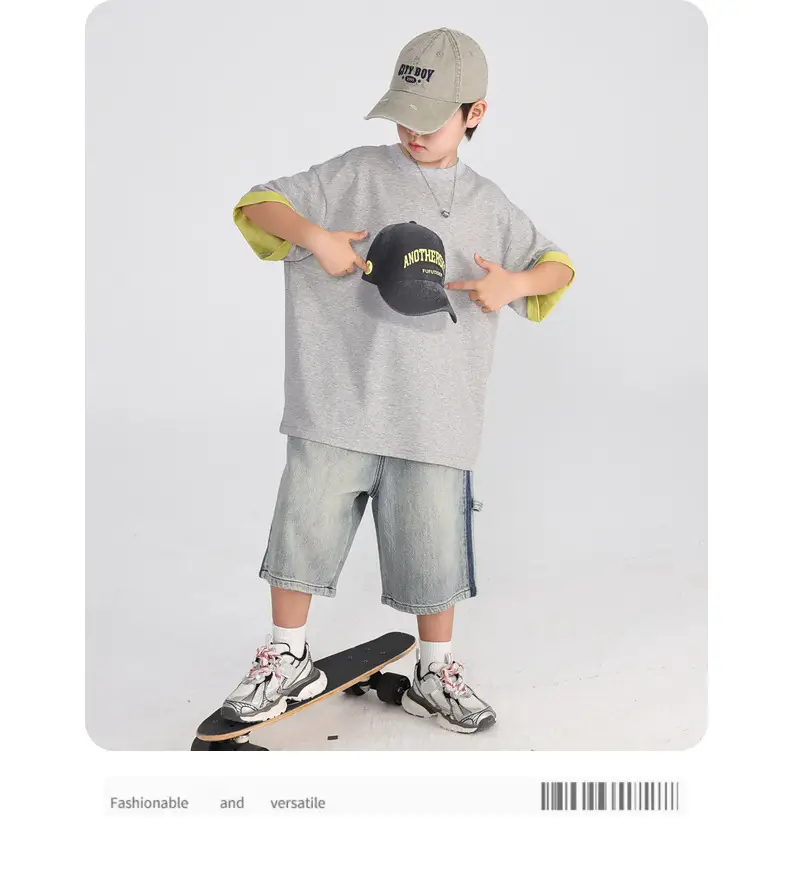 Boys Ice-Feel T-Shirt 2026 Summer Thin Black Pink — feature 17