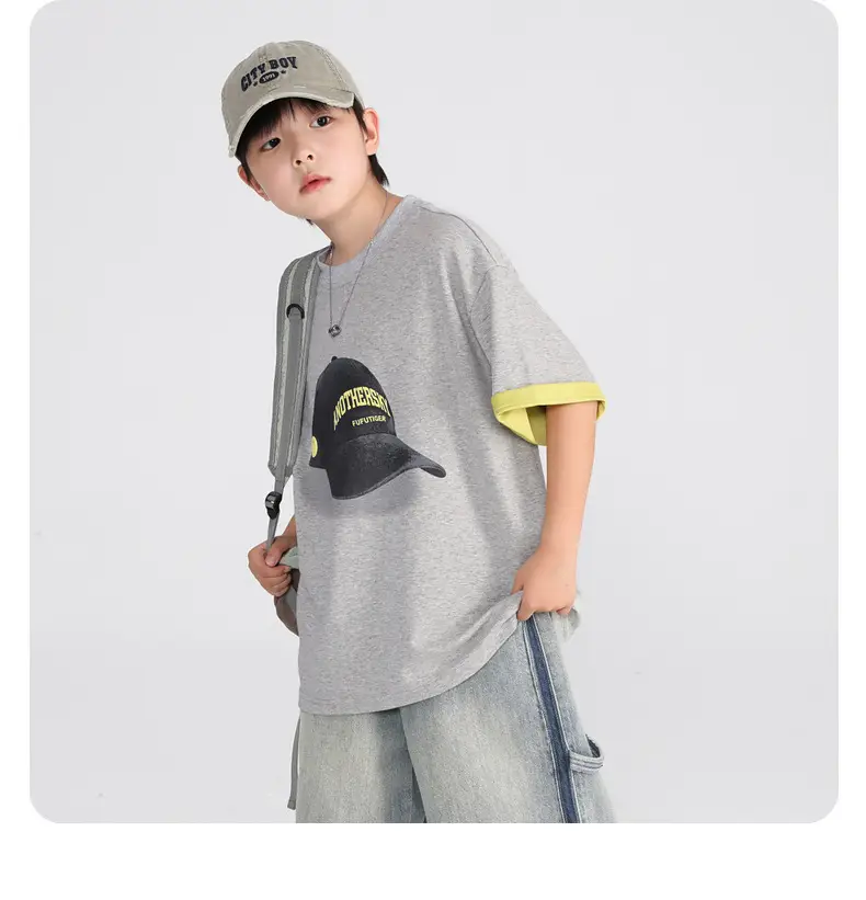 Boys Ice-Feel T-Shirt 2026 Summer Thin Black Pink — feature 20